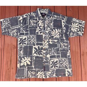 Vintage 90s Colo Wear Reliable Outdoor Goods Button-Down Shirt Tropical Mens L